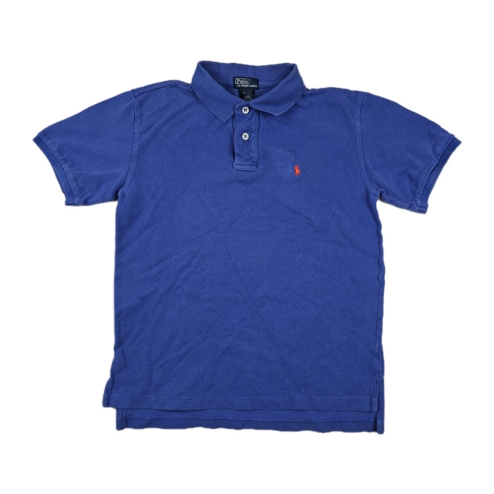 Polo‎ Ralph Lauren Boys Size Medium 12-14 Blue Short Sleeve Shirt